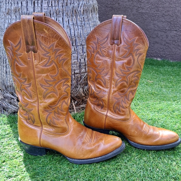 Ariat Shoes Ariat Brown Leather Westerncowboy Boots 95 Poshmark